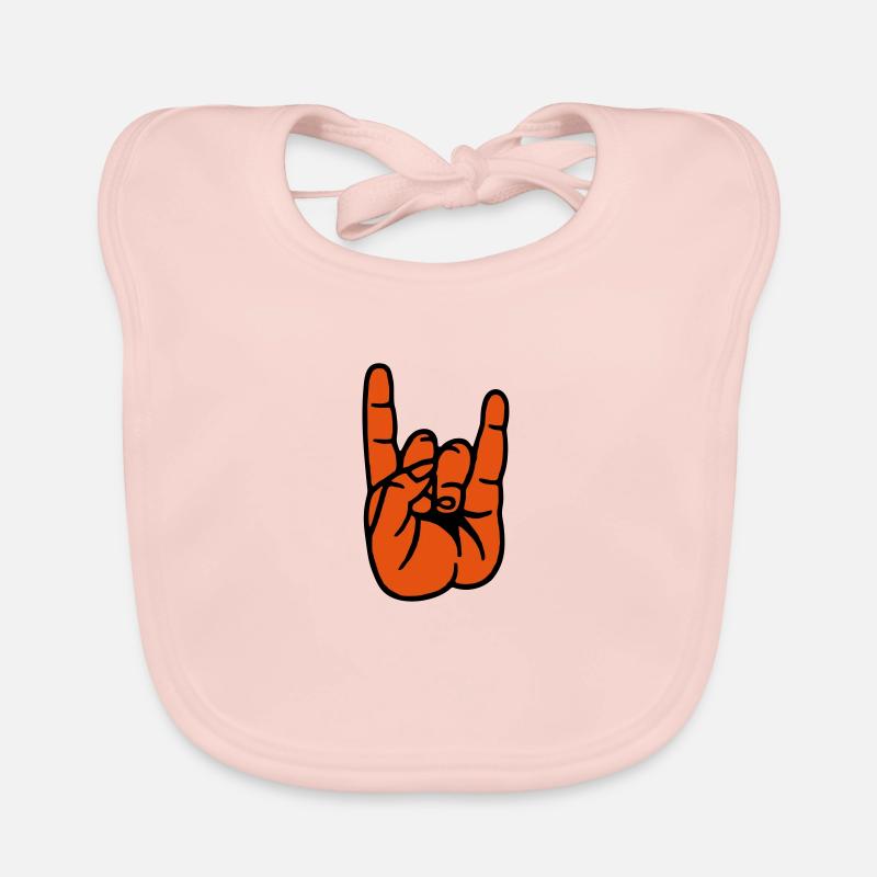 Devil Rock Hand Baby Bio-Lätzchen