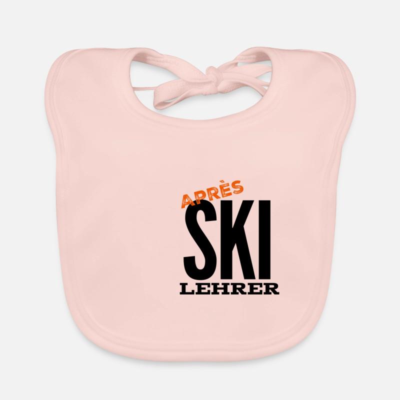 Apres ski instructor ski vacation Organic Baby Bibs