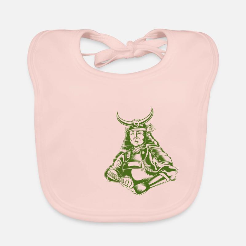 Samurai - Baby Bio-Lätzchen - Rose