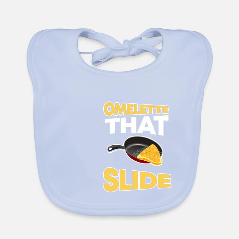 Funny Egg Puns Breakfast Omelette That Slide Baby Bio-Lätzchen