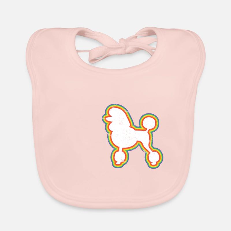 Amant Caniche Chien Style Rétro Caniche Bavoir bio Bébé