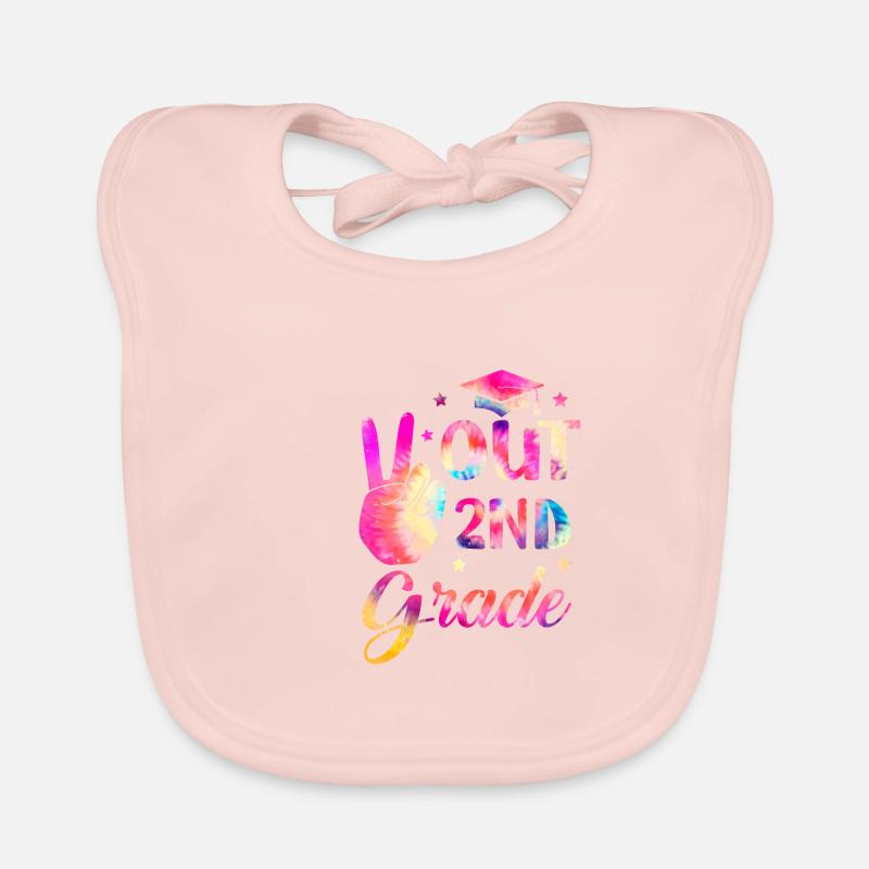 Peace out second 2nd class Happy Last school day Organic Baby Bibs