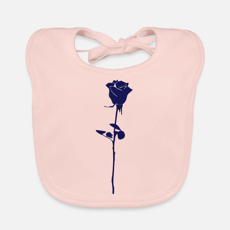 Rose - Baby Bio-Lätzchen - Rose