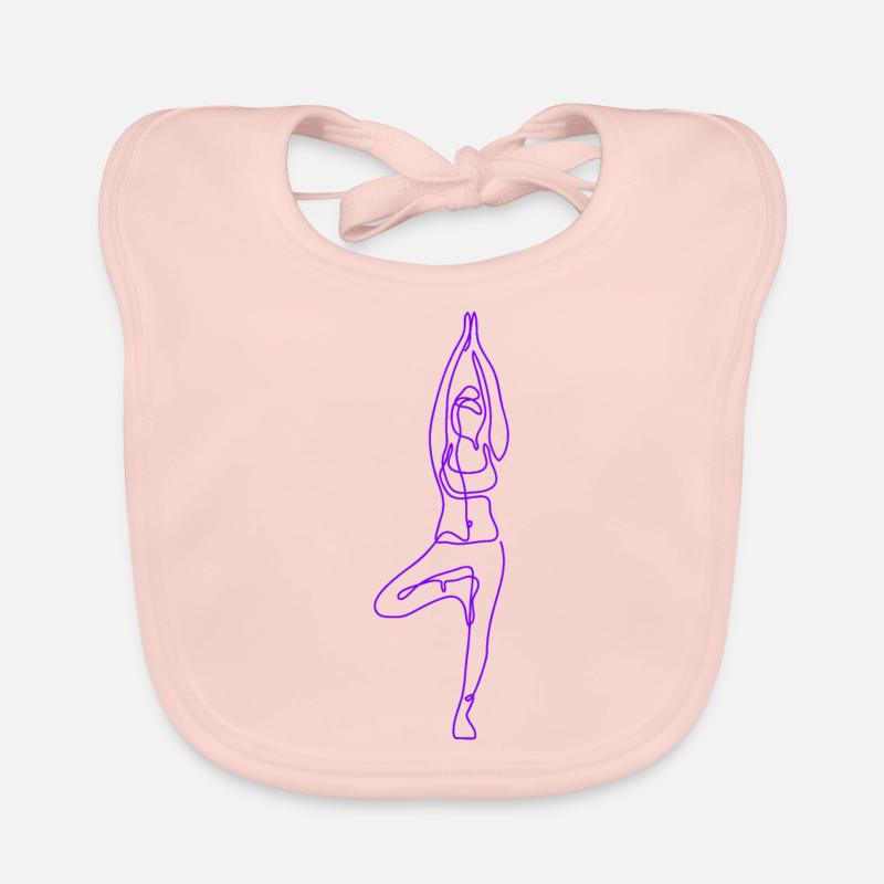 2 Yoga Vrikshasana oder der Baum | 7. Violette Flamme Baby Bio-Lätzchen