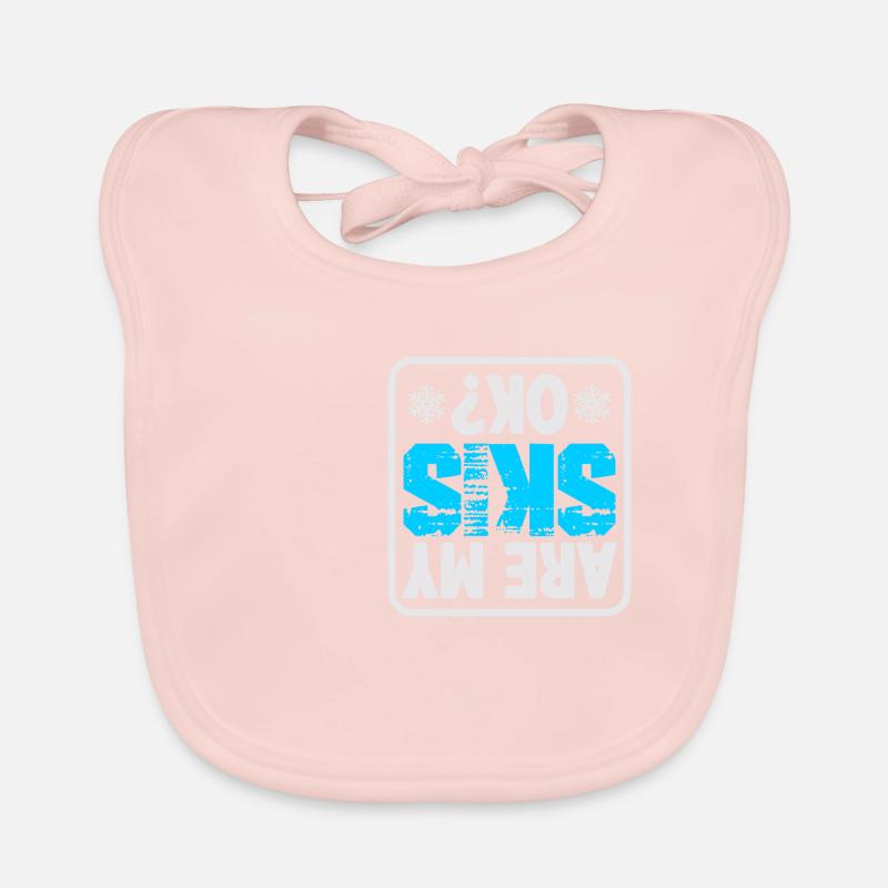 Skiing Skiing Skiing Skiing Skiing Organic Baby Bibs