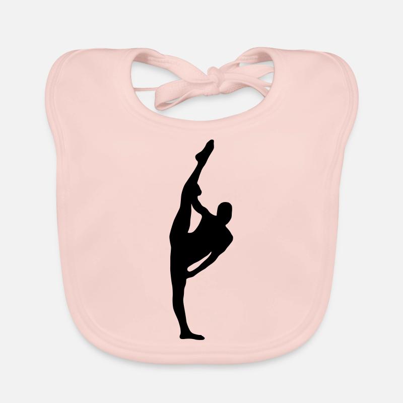 Vector Ballet dancer Silhouette Organic Baby Bibs