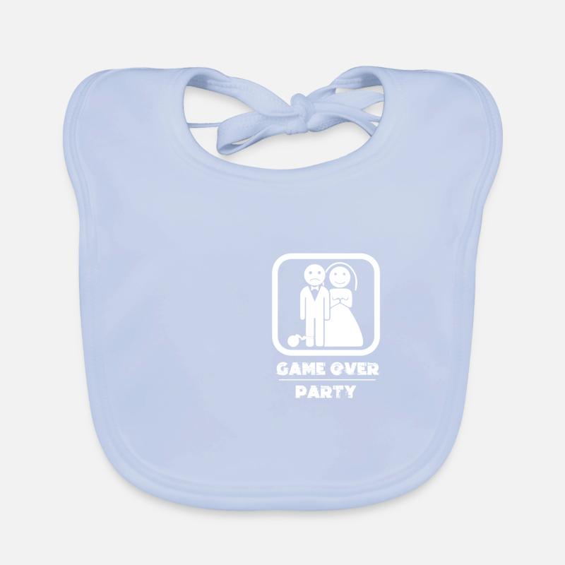 Game Over Wedding Groom Bachelor Farewell Organic Baby Bibs