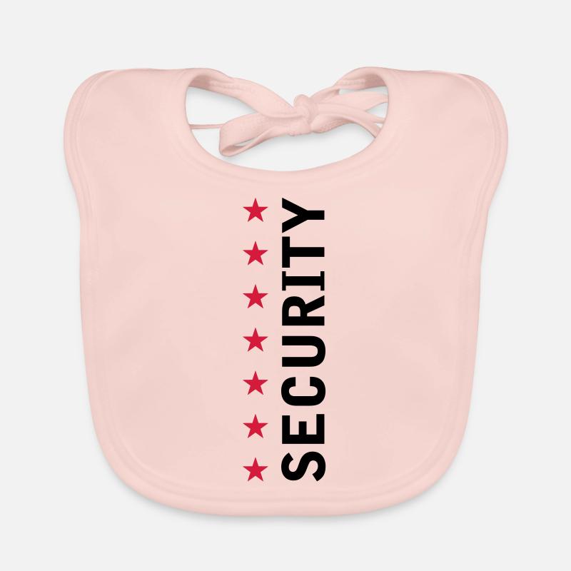 Security Text Logo Organic Baby Bibs