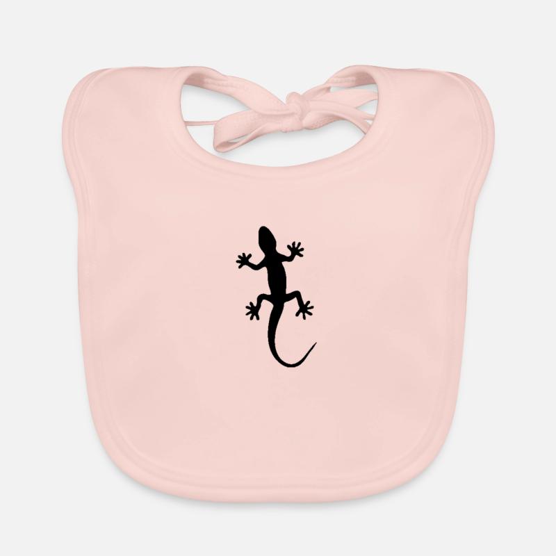 Gecko - Baby Bio-Lätzchen - Rose
