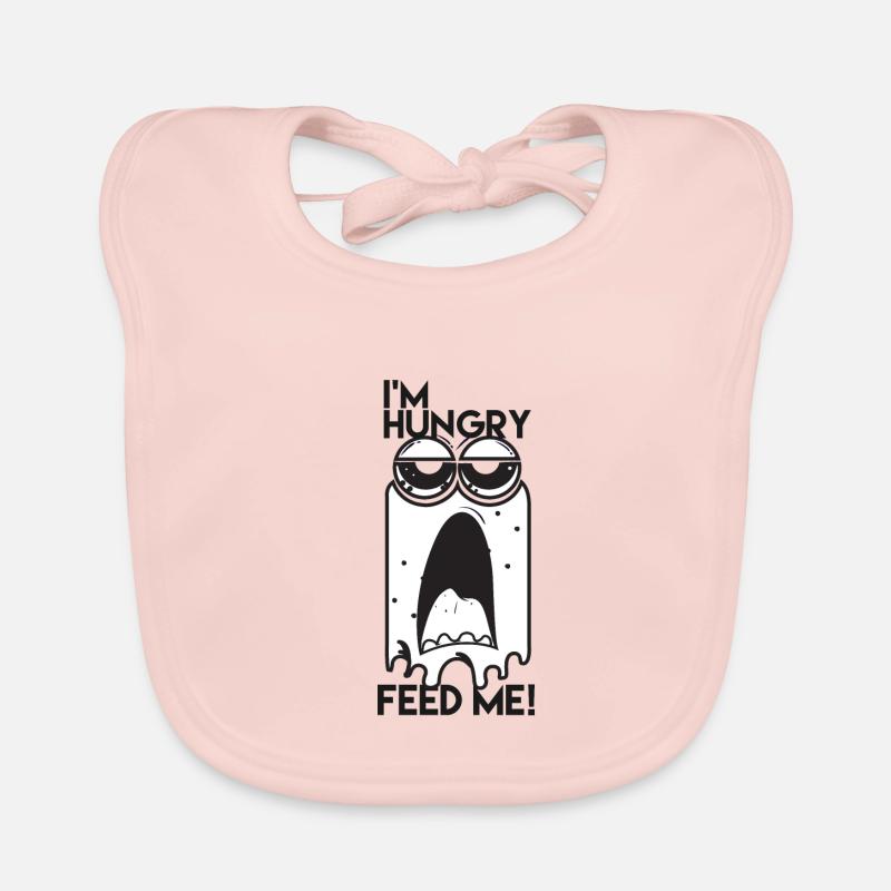 Im Hungry Feed Me - Baby Bio-Lätzchen - Rose
