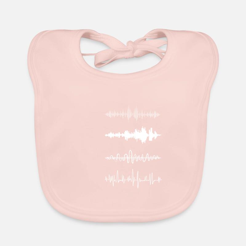 Sound waves DJ. Poison Organic Baby Bibs
