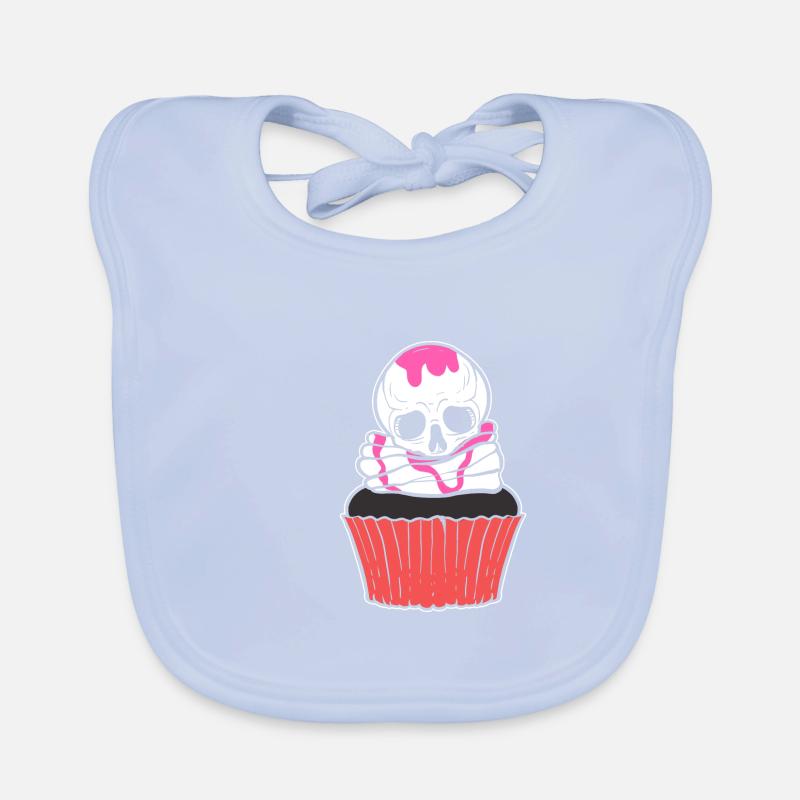 Skull Cupcake Baker Gift Organic Baby Bibs