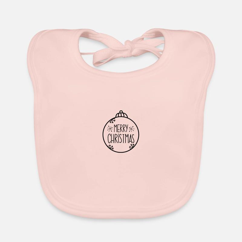 Frohe Weihnachten Weihnachtskugel Baby Bio-Lätzchen