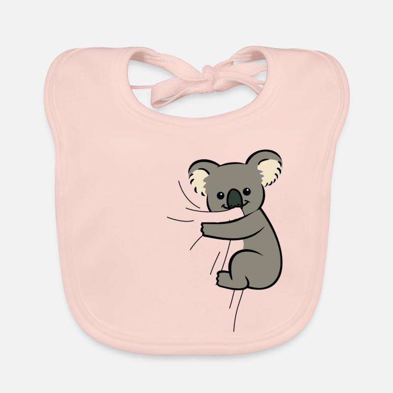 Koala bites in T-shirt Hungry koala eats Organic Baby Bibs