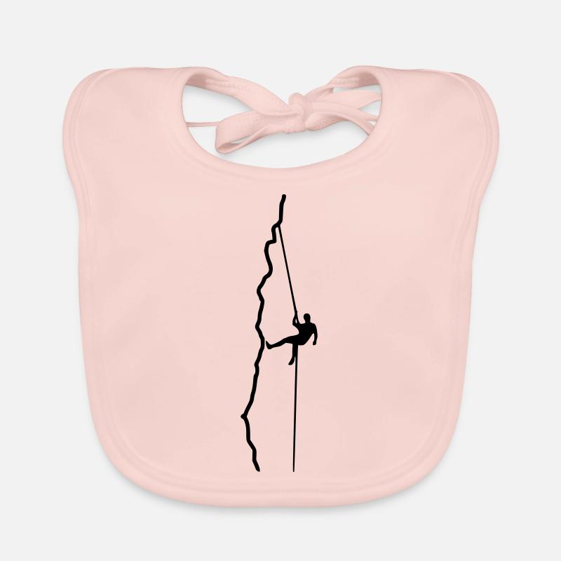 Climber rappelling Organic Baby Bibs