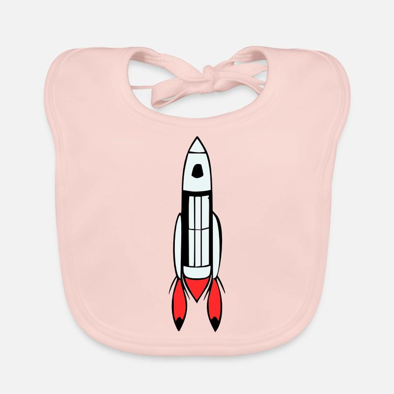 Vecteur de vol spatial spatial de fusée spatiale Bavoir bio Bébé