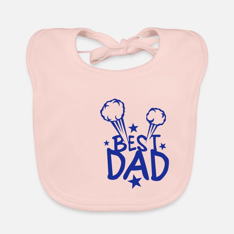best dad explosion 802 - Bavoir bio Bébé - rose