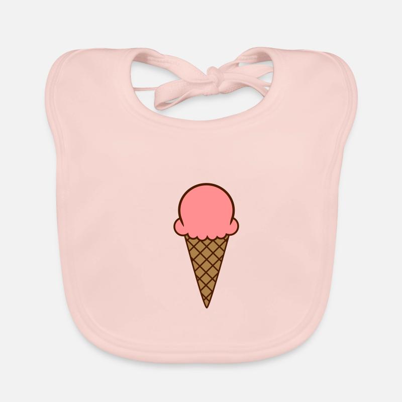 Eis - Baby Bio-Lätzchen - Rose