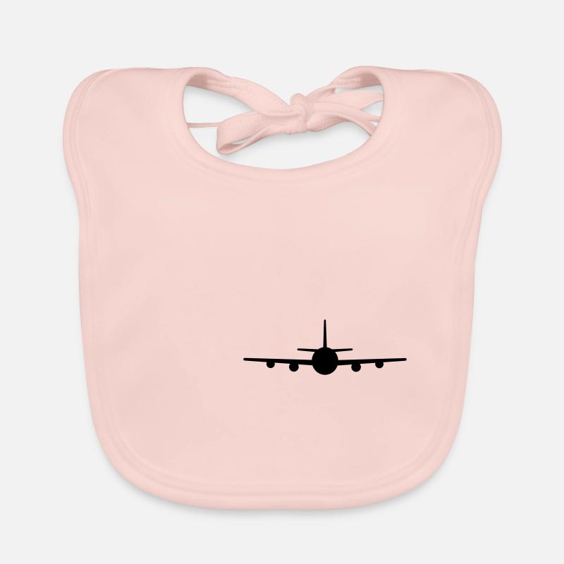 Flugzeug - Baby Bio-Lätzchen - Rose
