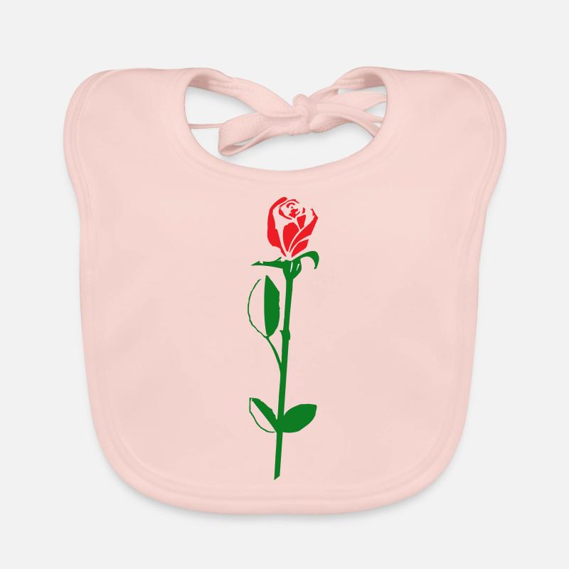 fleur de rose Bavoir bio Bébé