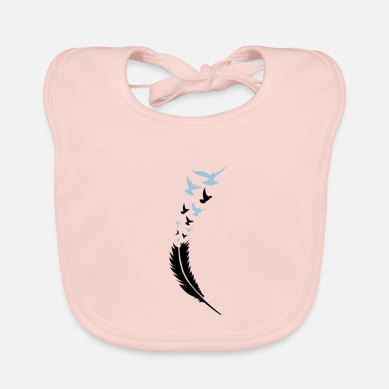 feather voegel fly 2 Organic Baby Bibs