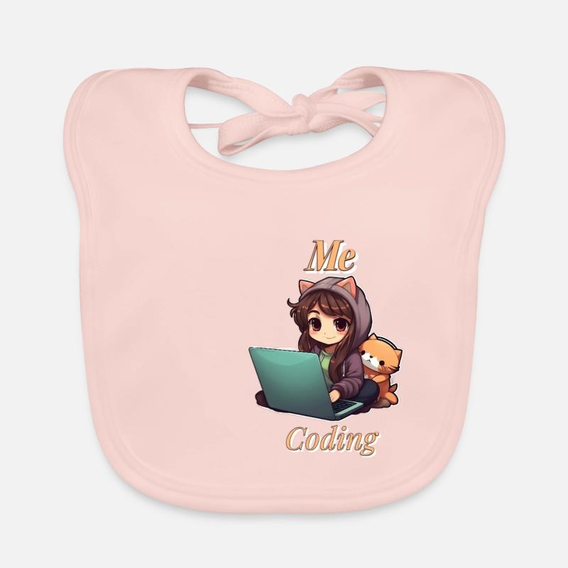 « Code Cutie: Codage de fille inspiré de l’anime » Bavoir bio Bébé