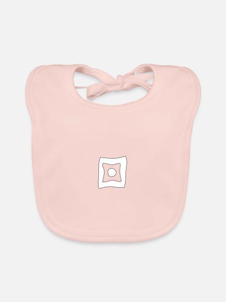 Boîte d’ornement dans une boîte - Blanc vectoriel - Bavoir bio Bébé - rose - Devant
