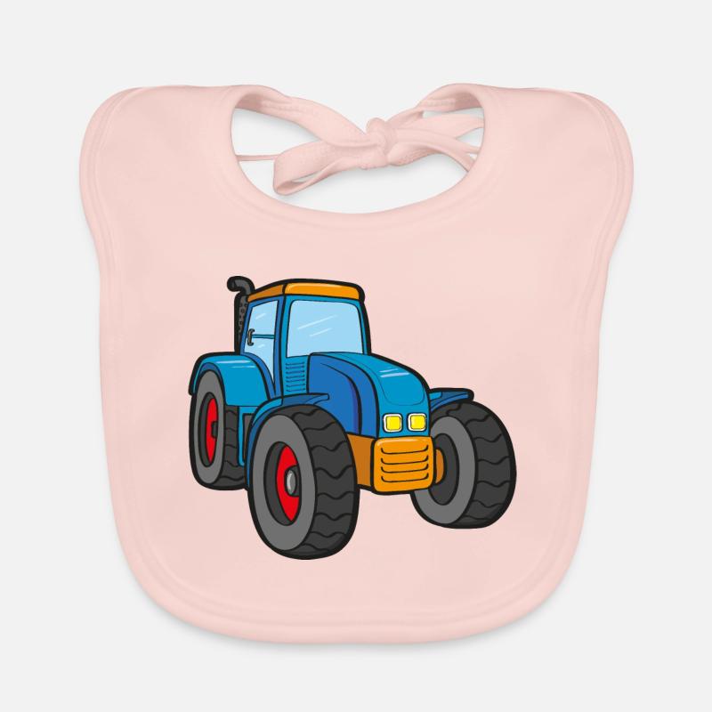 Blue tractor Organic Baby Bibs