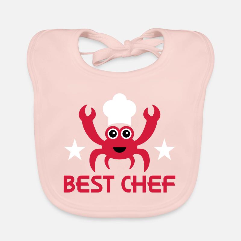 Best chef (crab, chef's hat, stars) Organic Baby Bibs