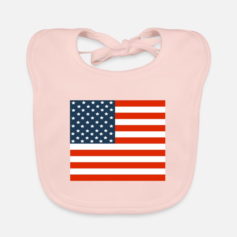 Étoiles et rayures du drapeau des États-Unis Bavoir bio Bébé