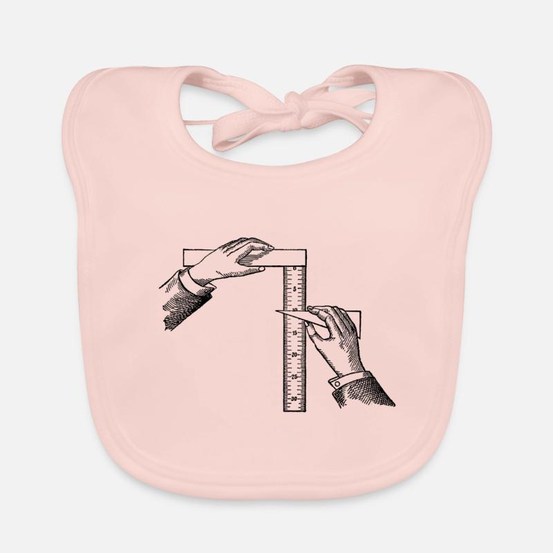 Hand with ruler Organic Baby Bibs