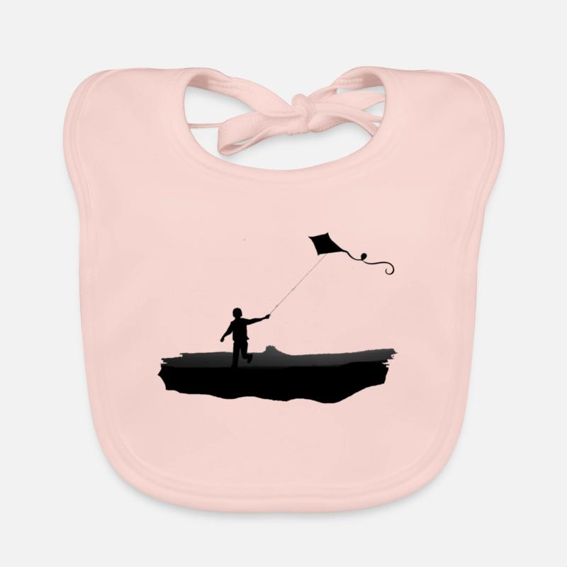 Boy with a kite Organic Baby Bibs