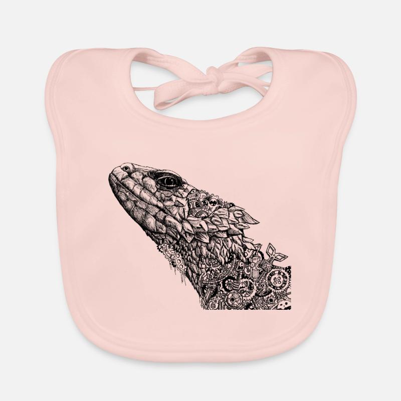 Lizard Clockwork Organic Baby Bibs