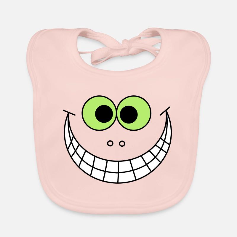 Big Smile - witziges Geschenk - Baby Bio-Lätzchen - Rose