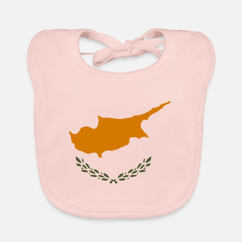 Idée de cadeau de drapeau ADN empreinte de Chypre Bavoir bio Bébé