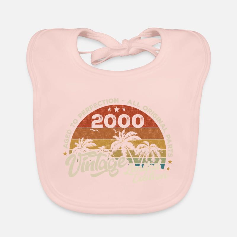 Vintage 2000 Birthday Retro 2000 Organic Baby Bibs