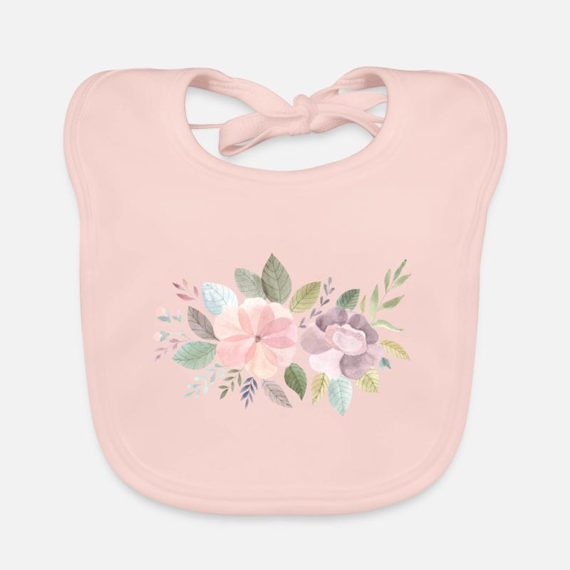 Design fleur Bavoir bio Bébé