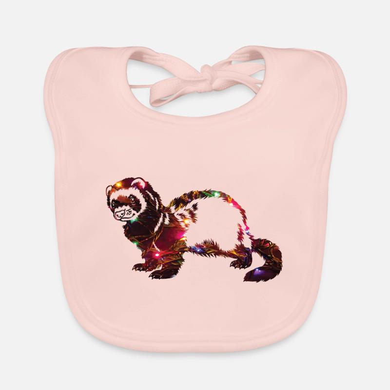 Marten with colorful pattern Organic Baby Bibs