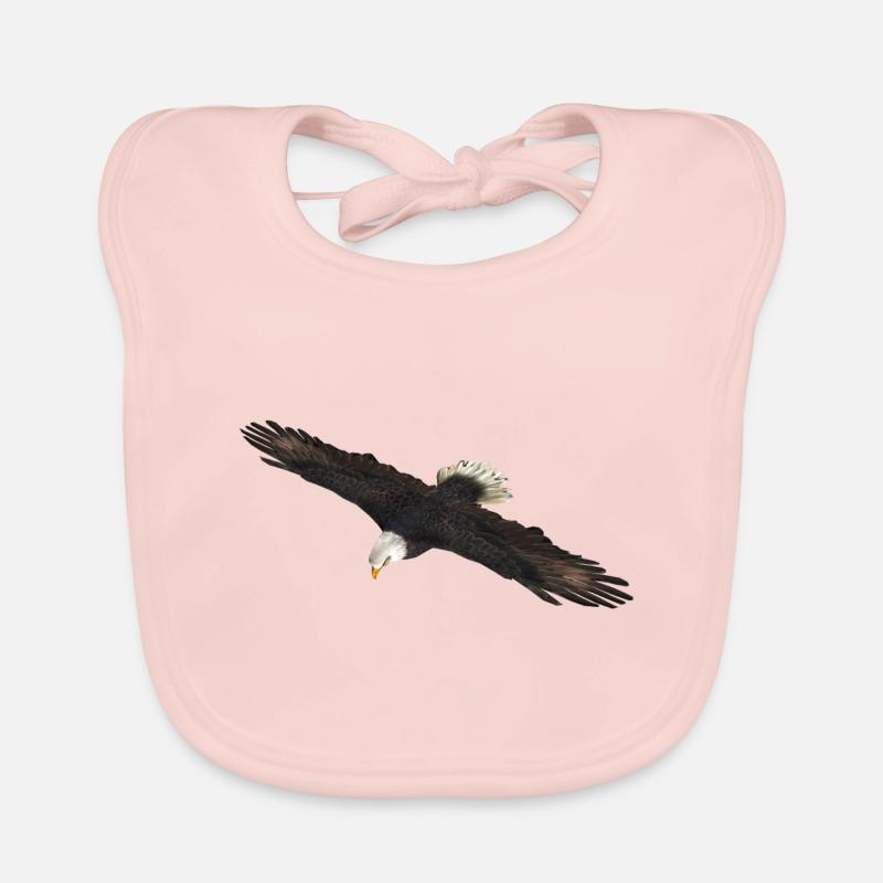White-tailed Eagle - Organic Baby Bibs - rose