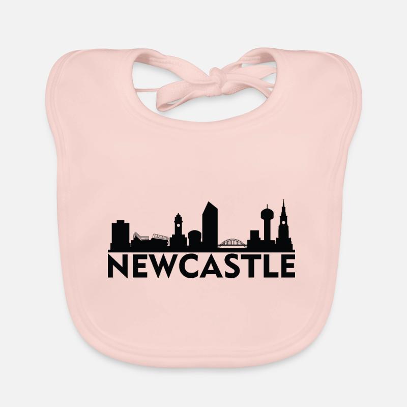 Newcastle, capitale de l'Angleterre, Royaume-Uni Bavoir bio Bébé