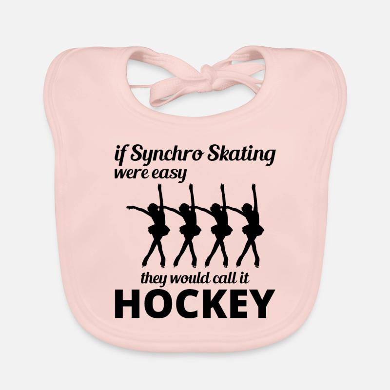 Synchro Synchron Eiskunstlauf Eiskunstläufer Baby Bio-Lätzchen