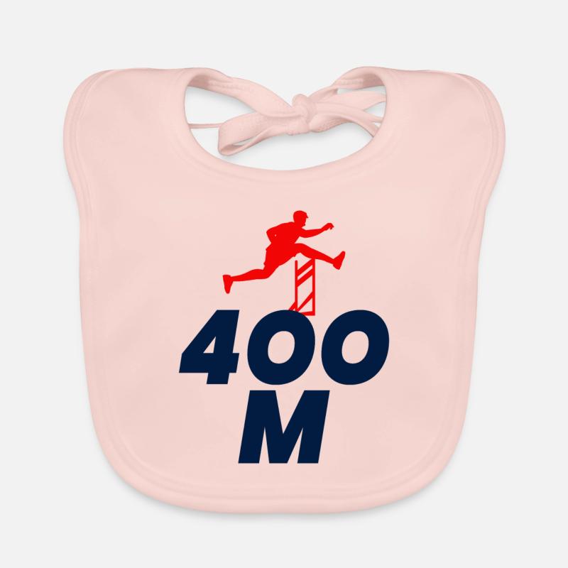 Hurdles Hurdling Hurdler Running Runner Athletes Organic Baby Bibs