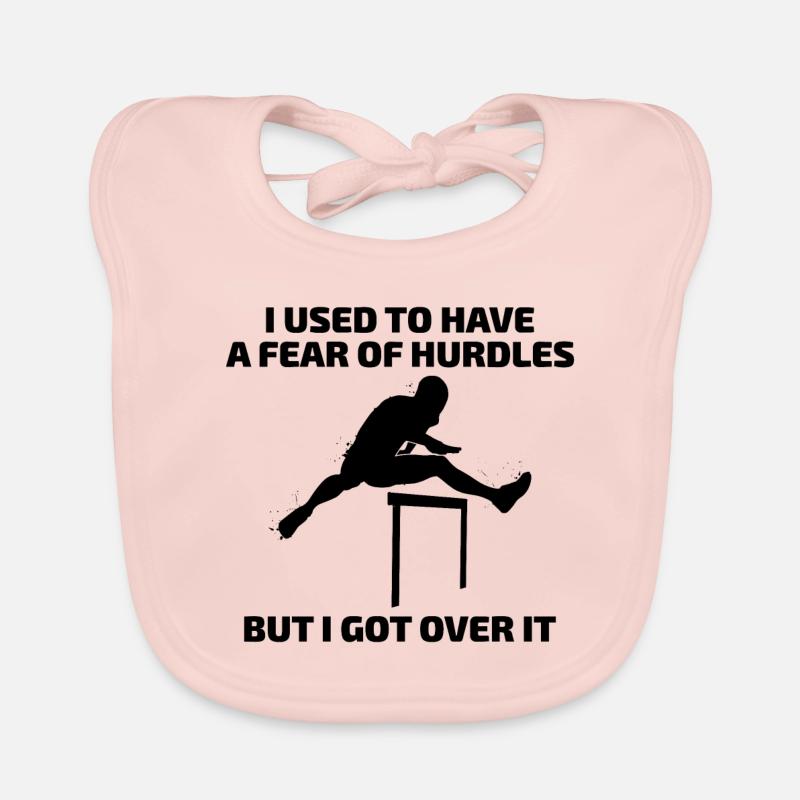 Hurdles Hurdling Hurdler Running Runner Athletes Organic Baby Bibs