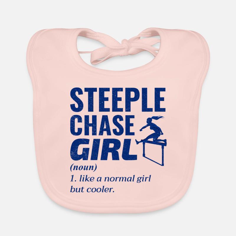 Hindernislauf Mädchen Hindernisläufer Leichtathletik Baby Bio-Lätzchen