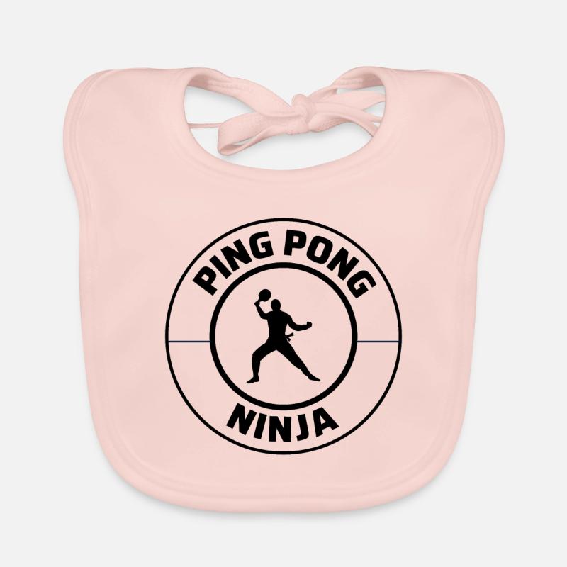 Ping Pong Master Tennis de Table Ninja Warrior Drôle Bavoir bio Bébé