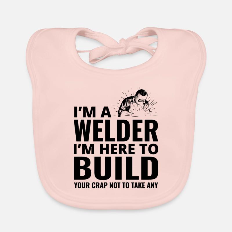 Weld Welding Welder Metal Construction Ironworker Organic Baby Bibs