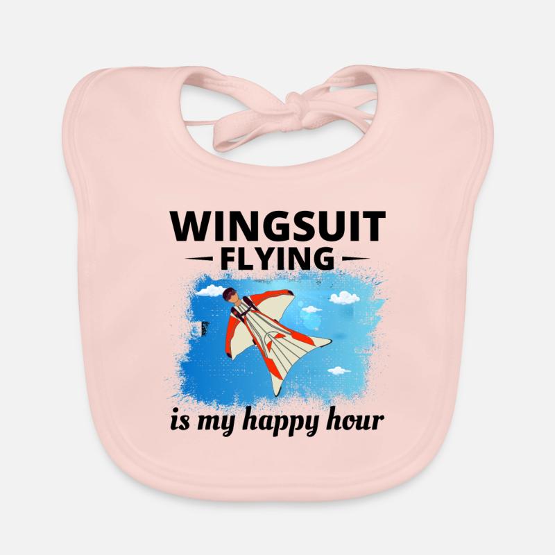 Wingsuit flying Base Jumping Skydiving Wingsuiting Organic Baby Bibs