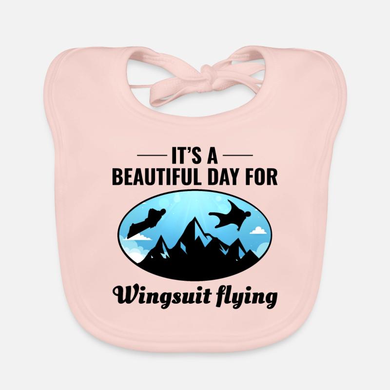 Wingsuit flying Base Jumping Skydiving Wingsuiting Organic Baby Bibs