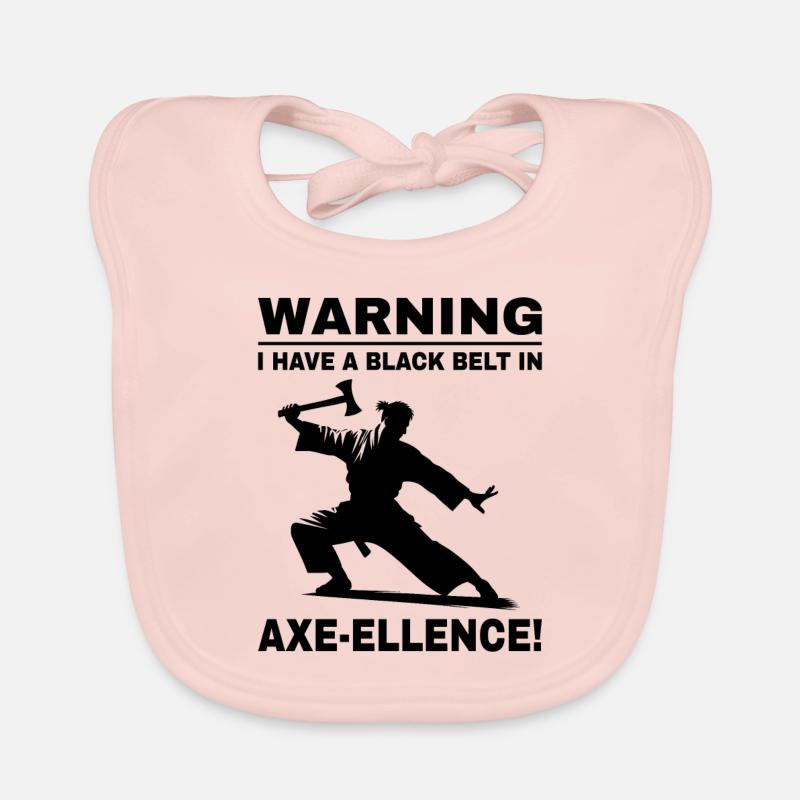Lancer de hache Ninja Axe Thrower Black Belt Drôle Bavoir bio Bébé