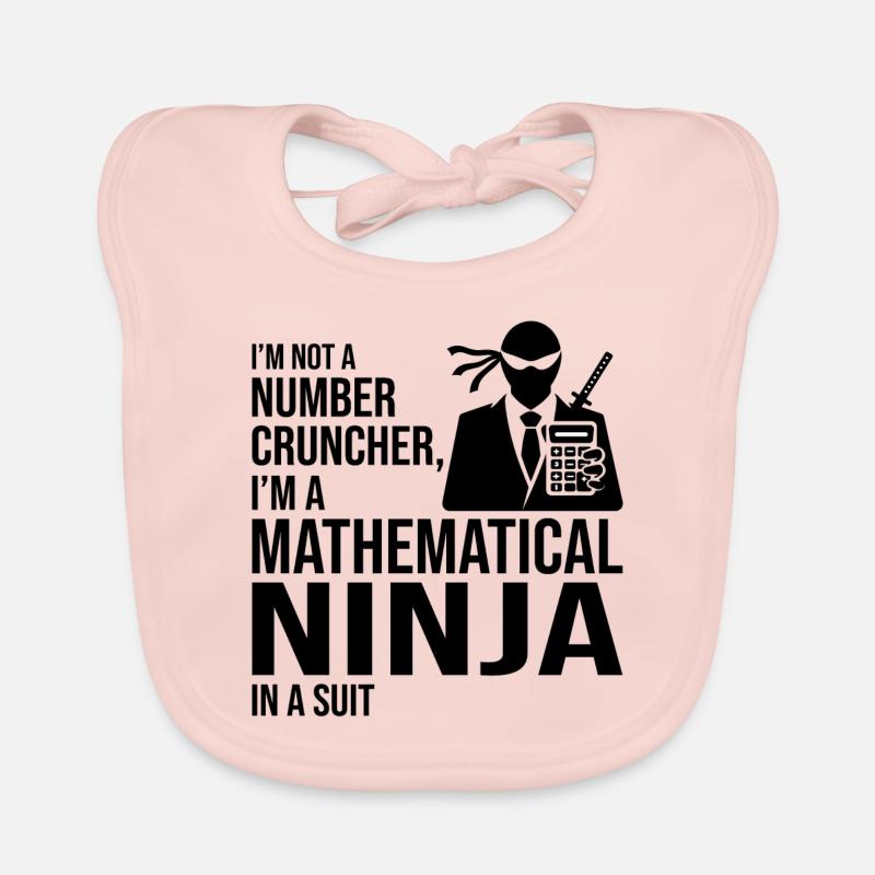 Ninja mathématique Comptable Comptable Finance Bavoir bio Bébé